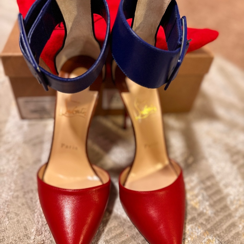Rare Christian Louboutin HARLER 100 Nappa Shiny